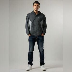 Men's Columbia Jacket Black Gray Size M